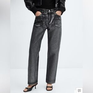 Mongo Coated Black Silver Jeans